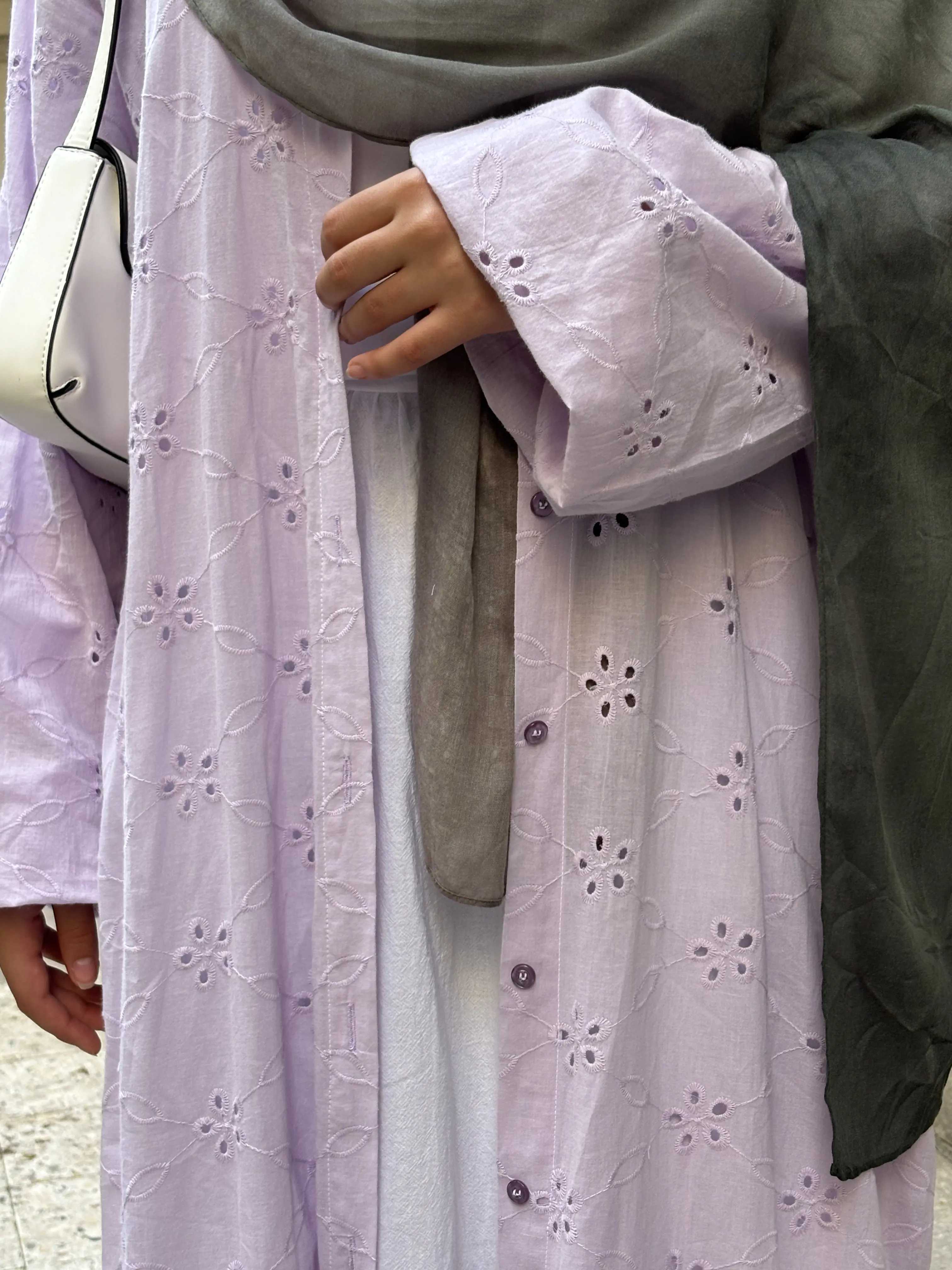 Dove shirt dress/ Cardigan